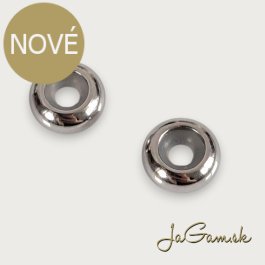 Korálka-slider 10x4mm CHIRURGICKÁ OCEĽ, 5ks (ch1801)